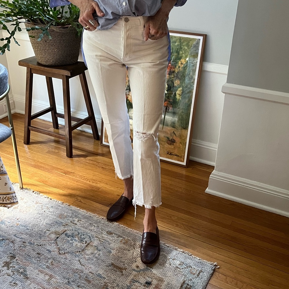 Trave “Constance Big Empty off white jeans in wash “white lightning”, size 29.